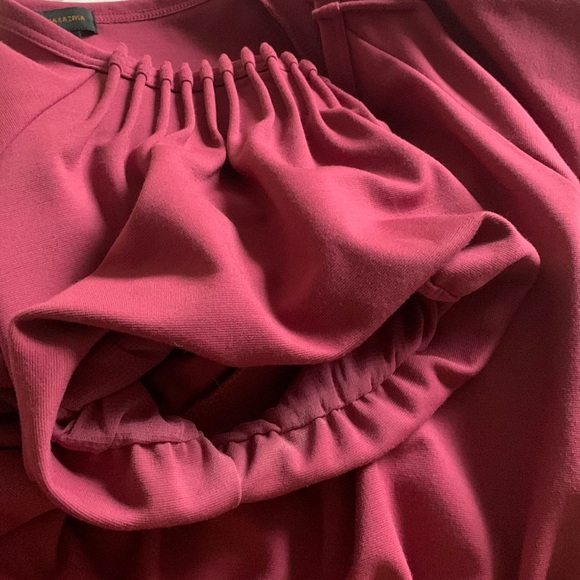 BCBG MaxAzria Popover Dress, Stretch, Pleated Sleeve detail, Multi-season, Comfy - Picture 5 of 6